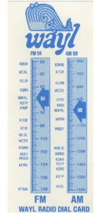 WAYL-FM_Twin_Cities_Dial_Card_1979-pdf A blue ruler with different measurements on it.